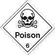 HAZ25 - IMDG Label - Poison 6
