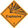 HAZ37 - IMDG Label - Explosive 1