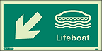 4692G - Jalite Lifeboat Arrow Down Left Sign - IMPA Code: 33.4306 - ISSA Code: 47.543.06