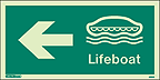 4693G - Jalite Lifeboat Arrow Left Sign - IMPA Code: 33.4304 - ISSA Code: 47.543.04