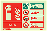 6374ID - Jalite Water Fire Extinguisher Identification Sign