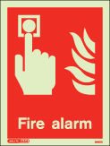6450D - Jalite Fire Alarm Location Sign - IMPA Code: 33.6121 - ISSA Code: 47.561.21